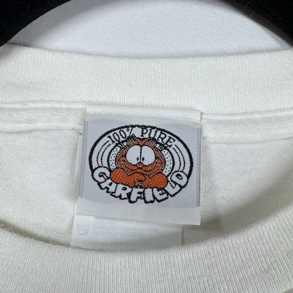 Vintage Garfield Cat Sleepshirt Nightgown One Size White Retro Nap 100% Cotton - Picture 6 of 11